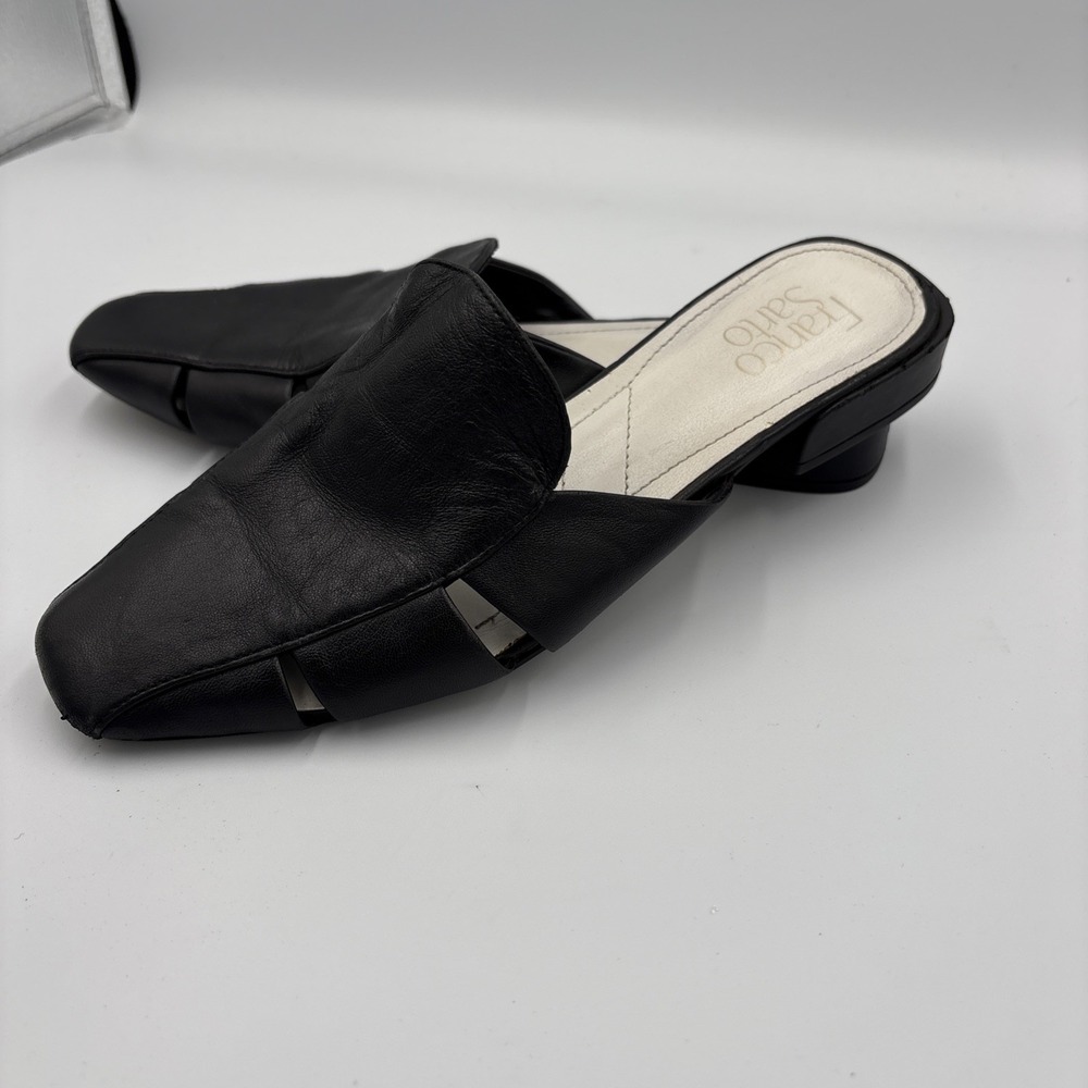 FRANCO SARTO MULE WOMEN SHOES SIZE 6.5 BLACK LEATHER - Picture 8 of 10